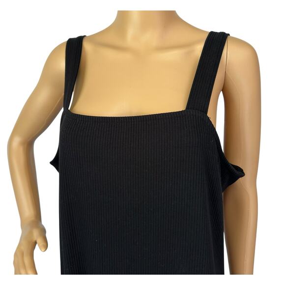 2/$30 The Drop Amelia Ribbed Knit Midi Dress Black Sleeveless Size 2XL - Picture 7 of 12